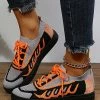 Flash Sale ✔️ RXFSP Orange Knit Lace-Up 👟 Sneaker - 👩 Women 😉