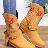 Top 10 🛒 RXFSP Brown & Red Rose Embroidered Cowboy Boot - 👩 Women 🎁 -RXFSP-shop zu108203115 main tm1660502841
