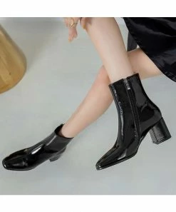 Best Pirce 🎉 RXFSP Black Square-Toe Bootie - 👩 Women 😍 -RXFSP-shop zu108298833 alt 3 tm1660759525