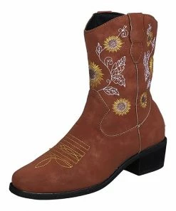 Cheap 🔔 RXFSP Brown & White Floral Western Boot - 👩 Women ⌛ -RXFSP-shop zu108510968 alt 3 tm1661791304
