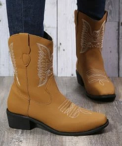 Top 10 😀 RXFSP Khaki Seam-Accent Western Boot - 👩 Women 😉 -RXFSP-shop zu108510974 alt 3 tm1661791304