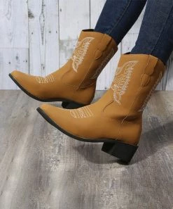 Top 10 😀 RXFSP Khaki Seam-Accent Western Boot - 👩 Women 😉