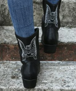 Outlet 🎁 RXFSP Midnight Black Seam-Accent Western Boot - 👩 Women ✨ -RXFSP-shop zu108516111 alt 3 tm1661791304