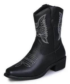Outlet 🎁 RXFSP Midnight Black Seam-Accent Western Boot - 👩 Women ✨ -RXFSP-shop zu108516111 alt 4 tm1661791304