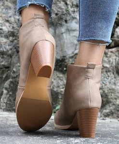 Wholesale ⭐ RXFSP Khaki V-Cut Bootie - 👩 Women 👍 -RXFSP-shop zu109096363 alt 4 tm1665091244