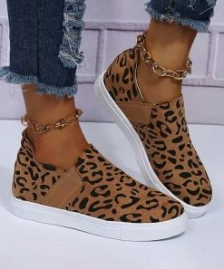 Outlet 🔔 RXFSP Brown Leopard Print Slip-On 👟 Sneaker - 👩 Women ✨