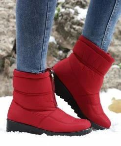 Promo ๐ RXFSP Red Front-Zip Waterproof Snow Boot - ๐ฉ Women ๐