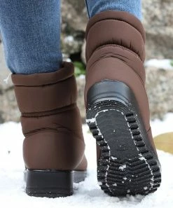Deals ❤️ RXFSP Brown Front-Zip Waterproof Snow Boot - 👩 Women 💯 -RXFSP-shop zu109210446 alt 4 tm1663940090