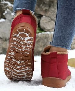 Buy 💯 RXFSP Red Quilted Snow Boot - 👩 Women 🥰 -RXFSP-shop zu109216590 alt 4 tm1663940090