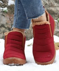 Buy ๐ฏ RXFSP Red Quilted Snow Boot - ๐ฉ Women ๐ฅฐ