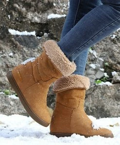 Cheapest 😍 RXFSP Brown Retro Faux Fur Snow 🥾 Boots - 👩 Women 🥰 -RXFSP-shop zu109316345 alt 2 tm1664453704
