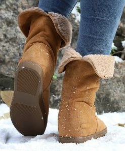 Cheapest 😍 RXFSP Brown Retro Faux Fur Snow 🥾 Boots - 👩 Women 🥰 -RXFSP-shop zu109316345 alt 3 tm1664453704