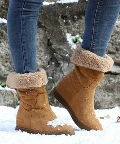 Cheapest 😍 RXFSP Brown Retro Faux Fur Snow 🥾 Boots - 👩 Women 🥰 -RXFSP-shop zu109316345 alt 4 tm1664453704