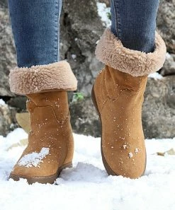 Cheapest 😍 RXFSP Brown Retro Faux Fur Snow 🥾 Boots - 👩 Women 🥰