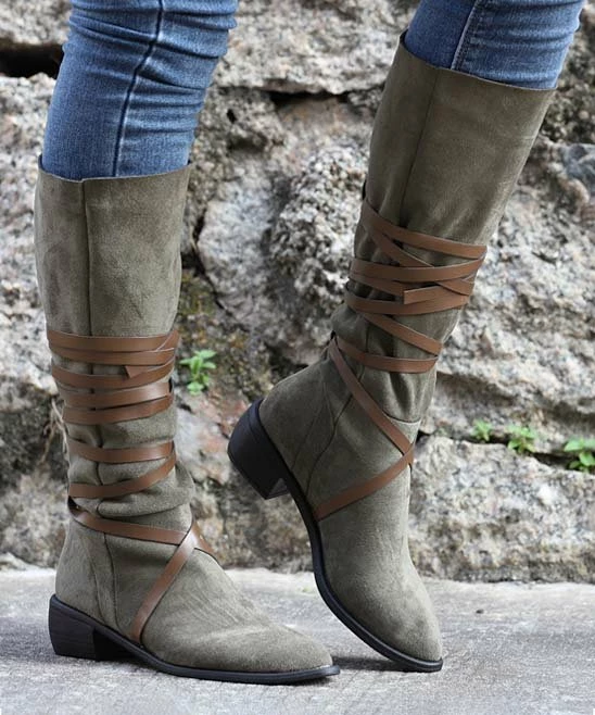 Buy ๐ RXFSP Army Green Tall Wrap-Accent Boot - ๐ฉ Women ๐ฅฐ 5 Buy ๐ RXFSP Army Green Tall Wrap-Accent Boot - ๐ฉ Women ๐ฅฐ - Image 3