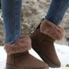Cheap 😀 RXFSP Khaki Faux Fur-Cuff Snow Boot - 👩 Women 🌟 -RXFSP-shop zu109455417 main tm1665492322