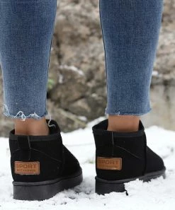 New 🎁 RXFSP Black Faux Fur-Lined Ankle Snow Boot - 👩 Women 🎁 -RXFSP-shop zu109455421 alt 4 tm1665088513