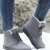 Hot Sale 🎁 RXFSP Gray Fuzzy-Trim Boot - 👩 Women ⭐