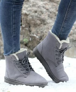 Hot Sale ๐ RXFSP Gray Fuzzy-Trim Boot - ๐ฉ Women โญ