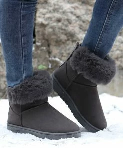 Best reviews of 💯 RXFSP Gray Faux Fur-Cuff Snow Boot - 👩 Women 😀