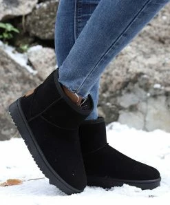 Best Sale ✔️ RXFSP Black Faux Fur-Lined Snow Boot - 👩 Women 🎉 -RXFSP-shop zu109463146 alt 2 tm1665088513