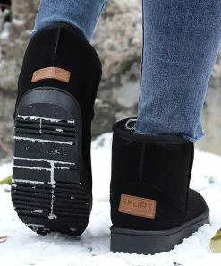 Best Sale ✔️ RXFSP Black Faux Fur-Lined Snow Boot - 👩 Women 🎉 -RXFSP-shop zu109463146 alt 4 tm1665088513