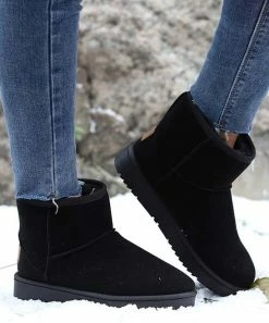 Best Sale โ๏ธ RXFSP Black Faux Fur-Lined Snow Boot - ๐ฉ Women ๐