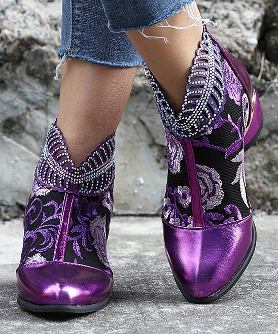 New ๐ RXFSP Purple Floral Ankle Boot - ๐ฉ Women ๐ 4 New ๐ RXFSP Purple Floral Ankle Boot - ๐ฉ Women ๐ - Image 2