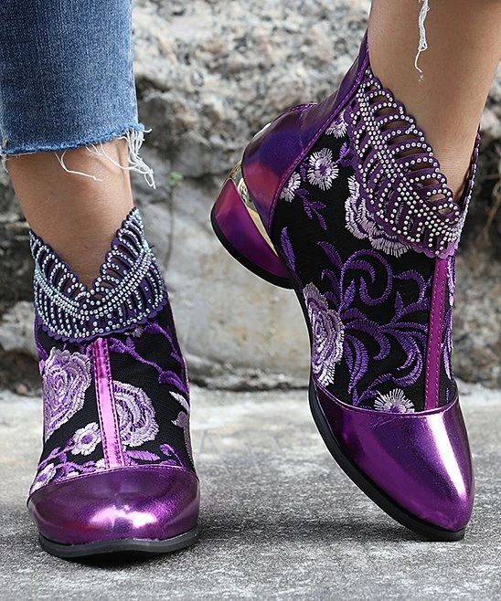 New ๐ RXFSP Purple Floral Ankle Boot - ๐ฉ Women ๐ 5 New ๐ RXFSP Purple Floral Ankle Boot - ๐ฉ Women ๐ - Image 3