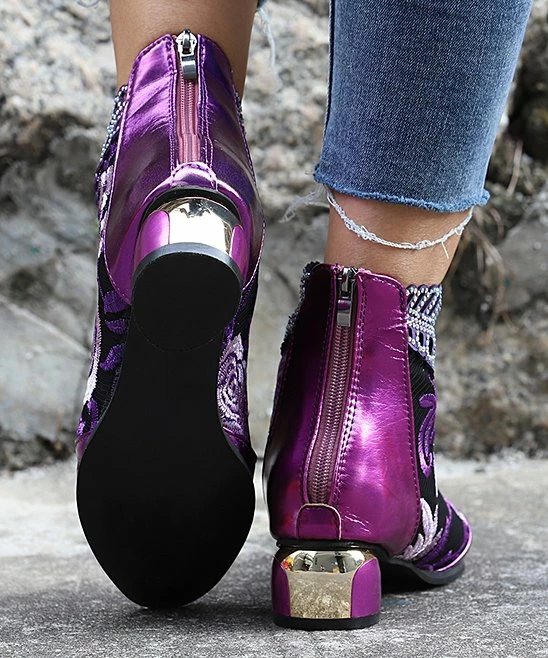 New ๐ RXFSP Purple Floral Ankle Boot - ๐ฉ Women ๐ 7 New ๐ RXFSP Purple Floral Ankle Boot - ๐ฉ Women ๐ - Image 5