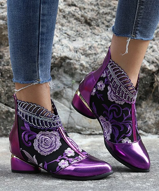New ๐ RXFSP Purple Floral Ankle Boot - ๐ฉ Women ๐ 3 New ๐ RXFSP Purple Floral Ankle Boot - ๐ฉ Women ๐