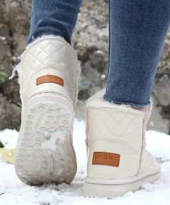Best reviews of 💯 RXFSP White Quilted Snow Boot - 👩 Women 🤩 -RXFSP-shop zu109463209 alt 3 tm1665088513