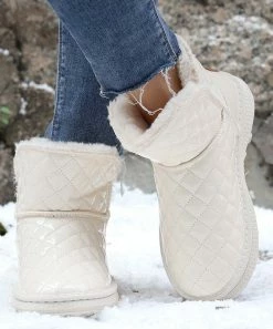 Best reviews of 💯 RXFSP White Quilted Snow Boot - 👩 Women 🤩 -RXFSP-shop zu109463209 alt 4 tm1665088513