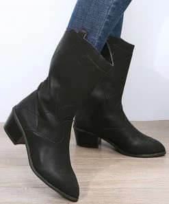 Coupon 🥰 RXFSP Black Cowboy Boot - 👩 Women 👍 -RXFSP-shop zu109658106 alt 1 tm1665673916