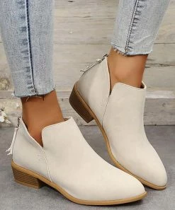 Best Pirce 🔥 RXFSP Beige Pointed-Toe Ankle Boot - 👩 Women 😍