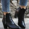 Best deal ✨ RXFSP Black Zip Ankle Boot - 👩 Women 👏 -RXFSP-shop zu109811762 main tm1666384382