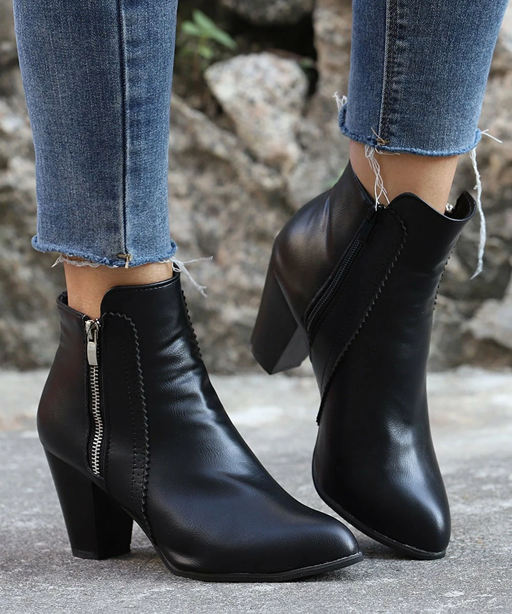 Best deal ✨ RXFSP Black Zip Ankle Boot - 👩 Women 👏 3 Best deal ✨ RXFSP Black Zip Ankle Boot - 👩 Women 👏