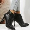 Best Sale 🎁 RXFSP Black Charm Heeled Bootie - 👩 Women 🌟 -RXFSP-shop zu109938165 main tm1666982926