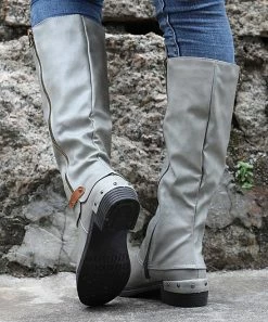 Best Pirce ⭐ RXFSP Gray Side-Zip Boot - 👩 Women 🧨 -RXFSP-shop zu109938256 alt 4 tm1666877378