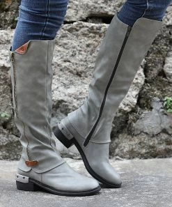 Best Pirce โญ RXFSP Gray Side-Zip Boot - ๐ฉ Women ๐งจ
