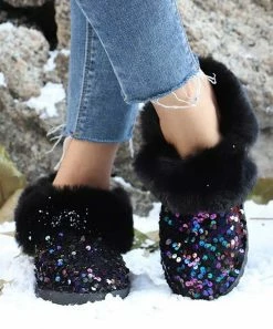 Brand new ๐ฅฐ RXFSP Black Sequin Snow Boot - ๐ฉ Women ๐
