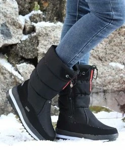 Hot Sale 🛒 RXFSP Black Tall Snow Boot - 👩 Women 🛒 -RXFSP-shop zu110229361 alt 2 tm1667327104