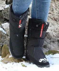 Hot Sale 🛒 RXFSP Black Tall Snow Boot - 👩 Women 🛒 -RXFSP-shop zu110229361 alt 3 tm1667327104