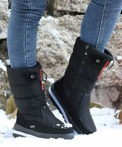 Hot Sale 🛒 RXFSP Black Tall Snow Boot - 👩 Women 🛒