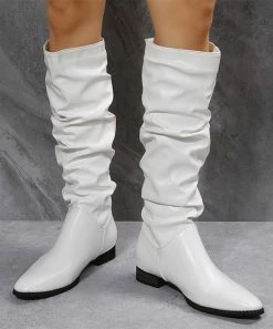 Flash Sale 🧨 RXFSP White Slouchy-Shaft Boot - 👩 Women 😀 -RXFSP-shop zu110338136 alt 2 tm1667481891