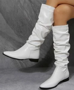 Flash Sale 🧨 RXFSP White Slouchy-Shaft Boot - 👩 Women 😀 -RXFSP-shop zu110338136 alt 3 tm1667481891