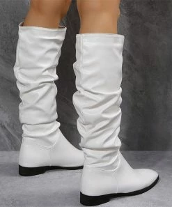 Flash Sale 🧨 RXFSP White Slouchy-Shaft Boot - 👩 Women 😀 -RXFSP-shop zu110338136 alt 4 tm1667481891