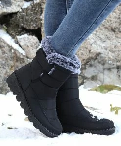 Deals ✔️ RXFSP Black Hook & Loop Ankle Boot - 👩 Women 🧨 -RXFSP-shop zu110410834 alt 2 tm1668003439