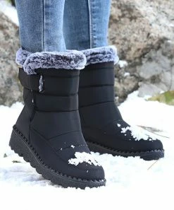 Deals ✔️ RXFSP Black Hook & Loop Ankle Boot - 👩 Women 🧨 -RXFSP-shop zu110410834 alt 3 tm1668003439