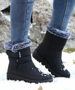 Deals โ๏ธ RXFSP Black Hook & Loop Ankle Boot - ๐ฉ Women ๐งจ